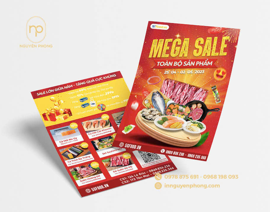 Mẫu in quảng cáo giảm giá